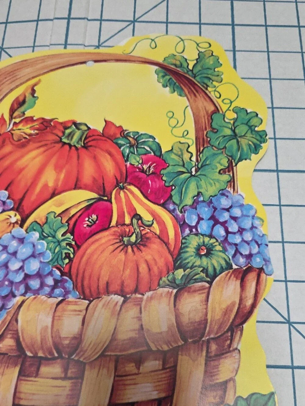 Autumn Harvest Basket Decorative Die-Cut - Double-sided 10.25